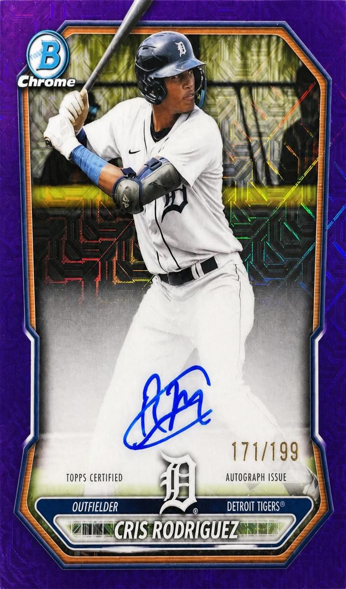 2026 Bowman Mega Box Baseball Purple Mojo Refractor Cris Rodriguez #BMA-CR