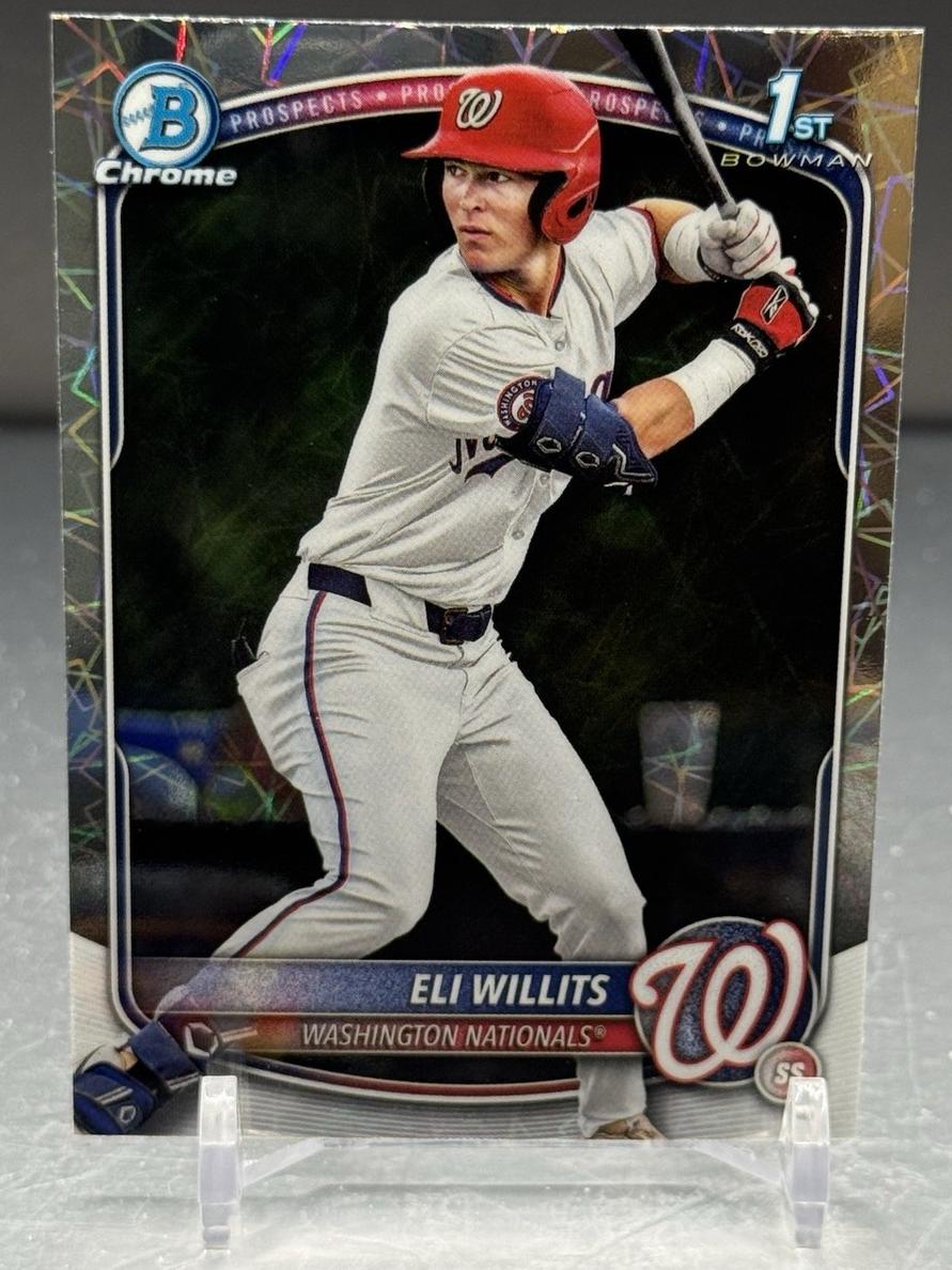 2025 Bowman Draft Chrome Baseball Lazer Refractor Eli Willits #BDC-1 PSA 10