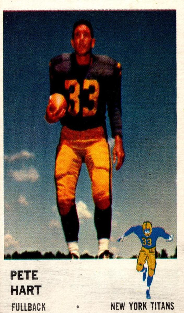 1961 Fleer Football Pete Hart #212
