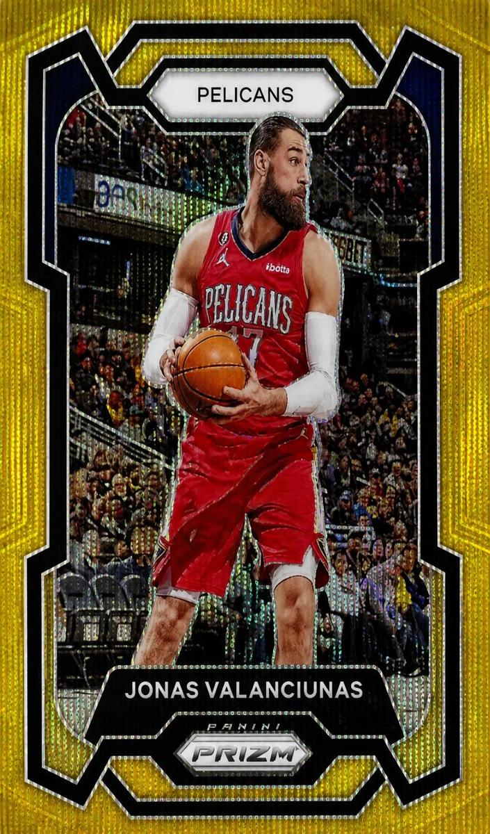 2023 Panini Prizm Basketball Gold Wave Jonas Valanciunas #289