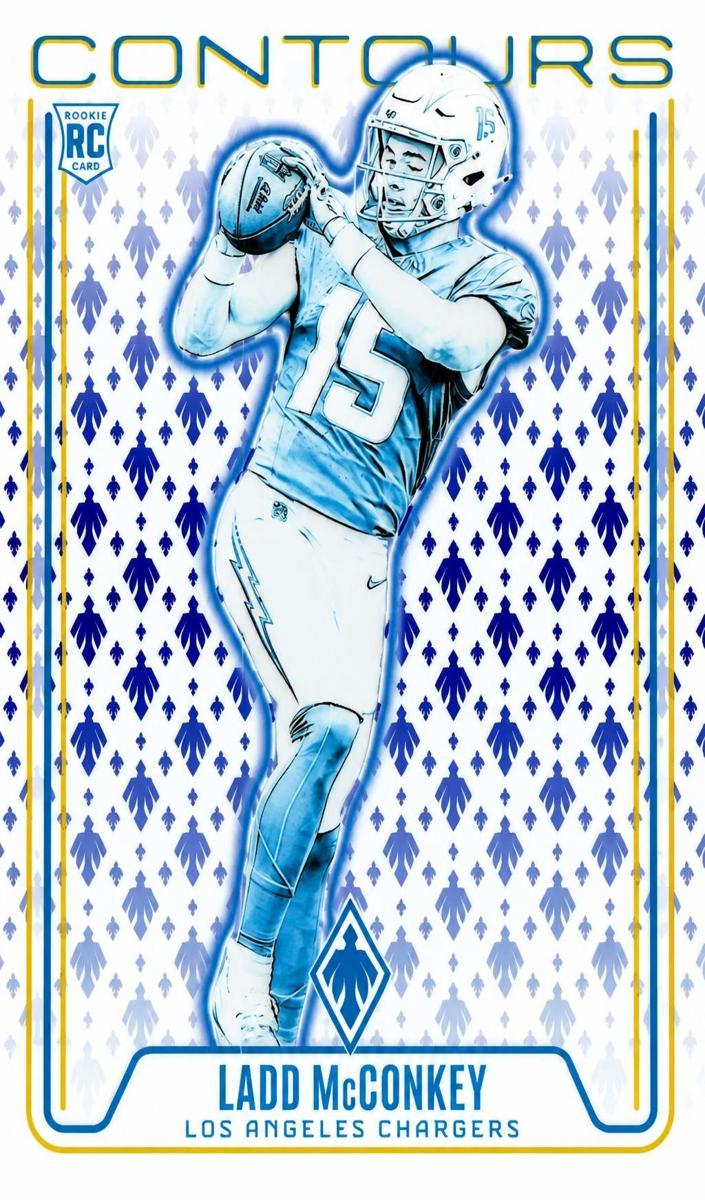 2024 Panini Phoenix Football Blue Ladd McConkey #CON-LMY