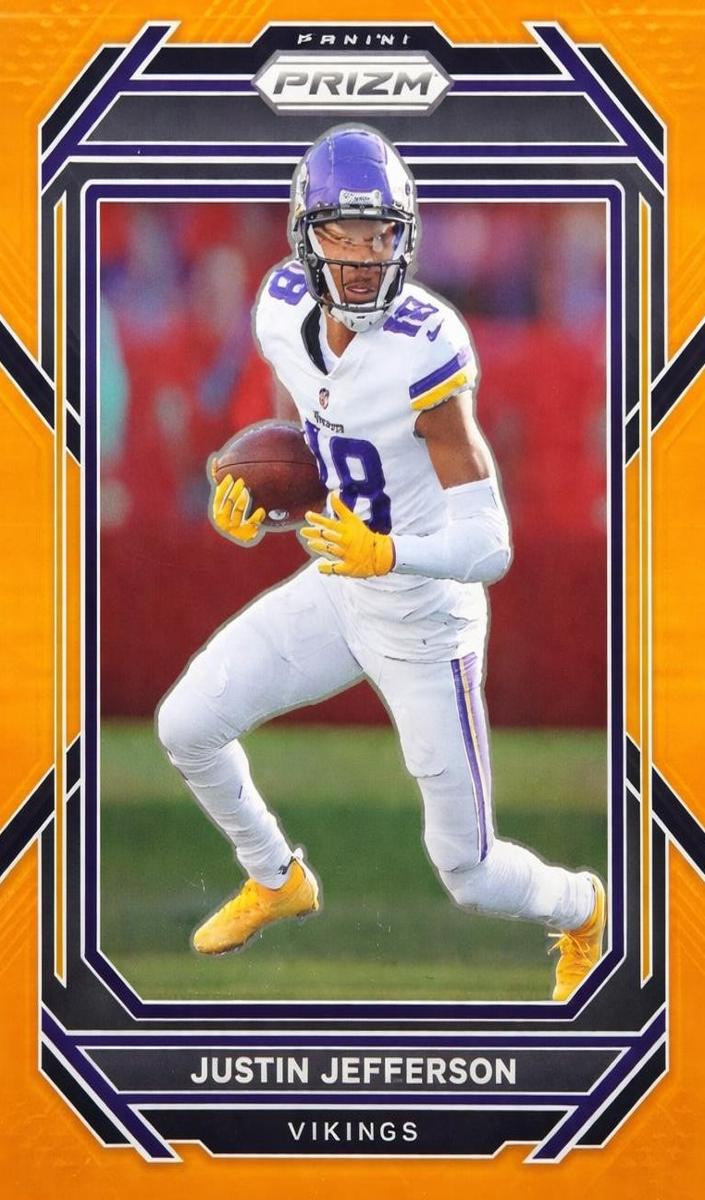 2022 Panini Prizm Football Orange Justin Jefferson #190 SGC 8.5