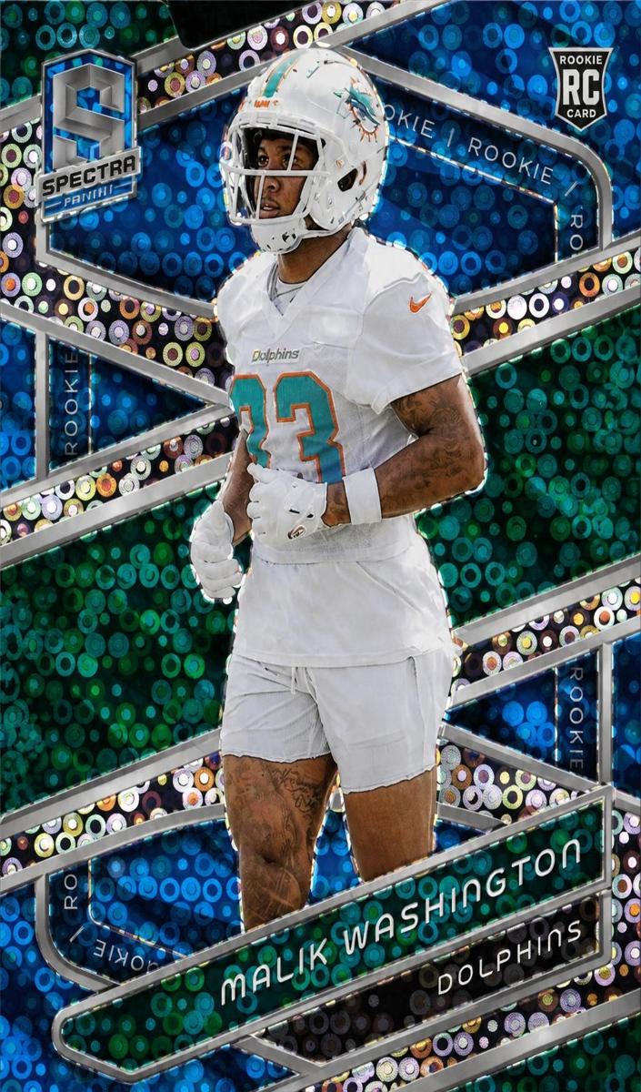 2024 Panini Spectra Football Neon Blue Die Cut Malik Washington #196