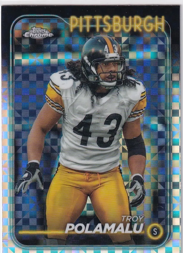 2024 Topps Chrome Football X-Fractor Troy Polamalu #162