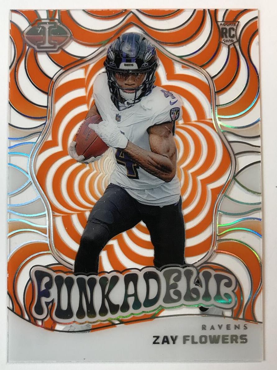 2023 Panini Illusions Football Orange Zay Flowers #20