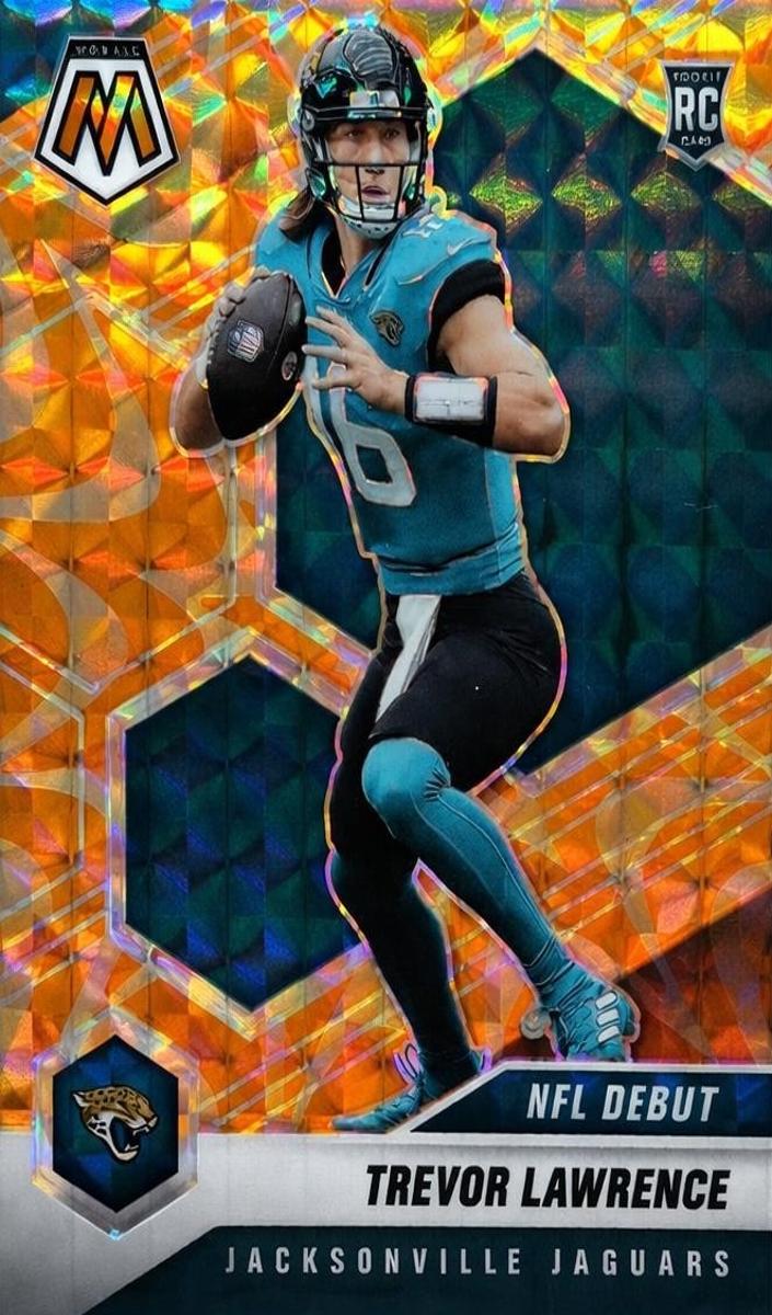 2021 Panini Mosaic Football Reactive Orange Trevor Lawrence #241 SGC 9.5