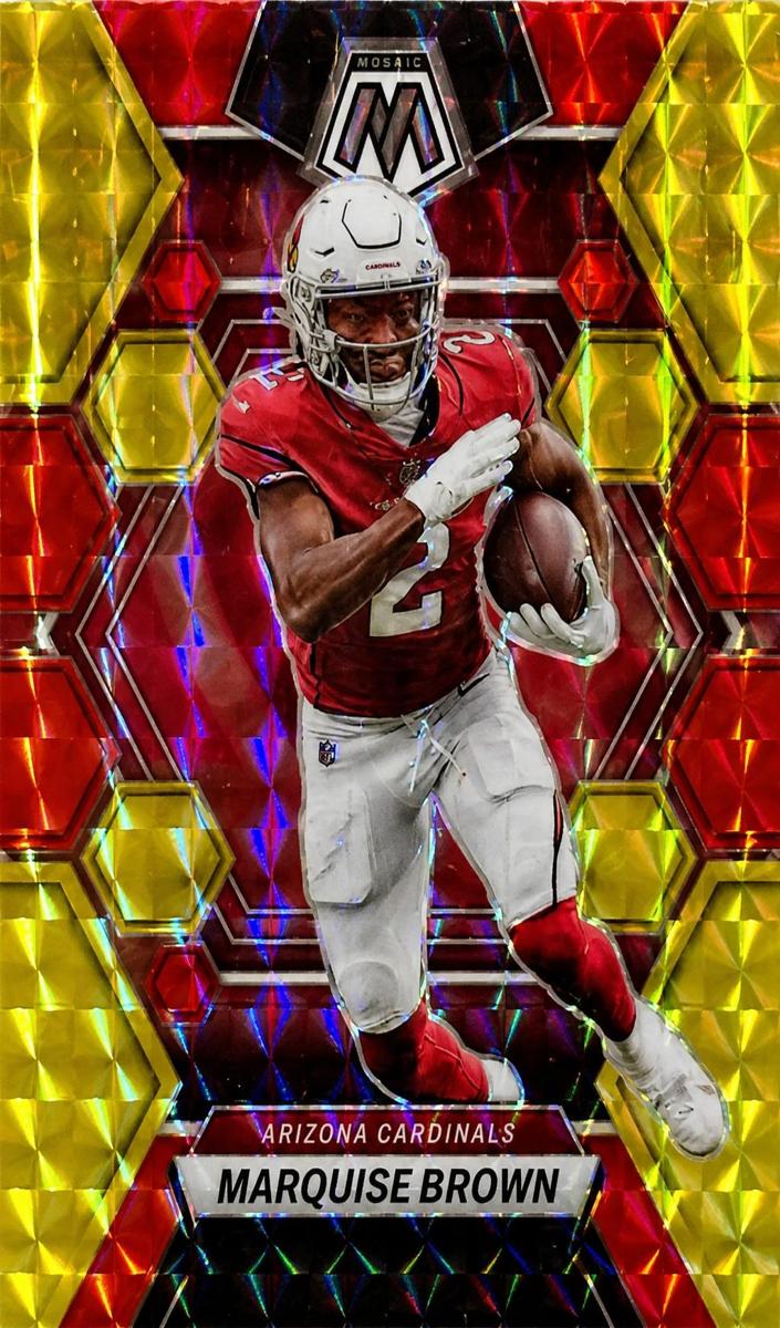 2023 Panini Mosaic Football Choice Fusion Red and Yellow Marquise Brown #3