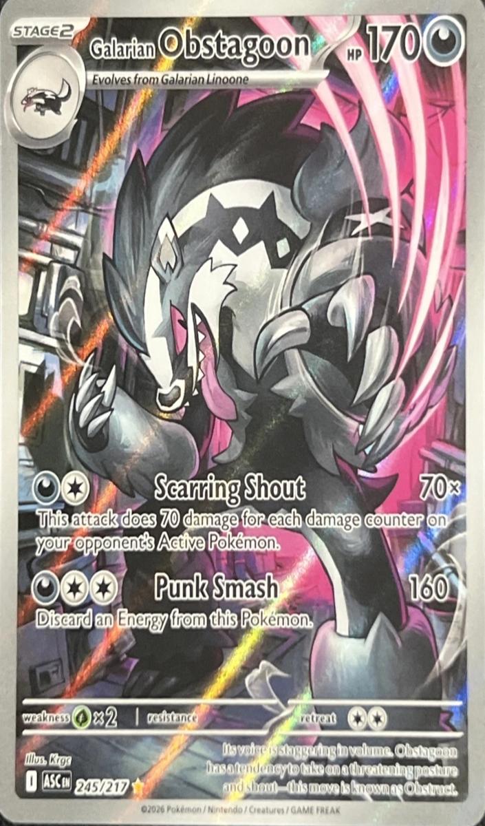 2026 Pokemon Mega Evolution Ascended Heroes Galarian Obstagoon #245 CGC 10