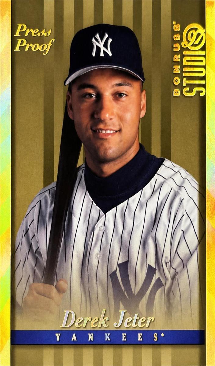 1997 Donruss Studio Baseball Press Proof Gold Derek Jeter #91 PSA 8