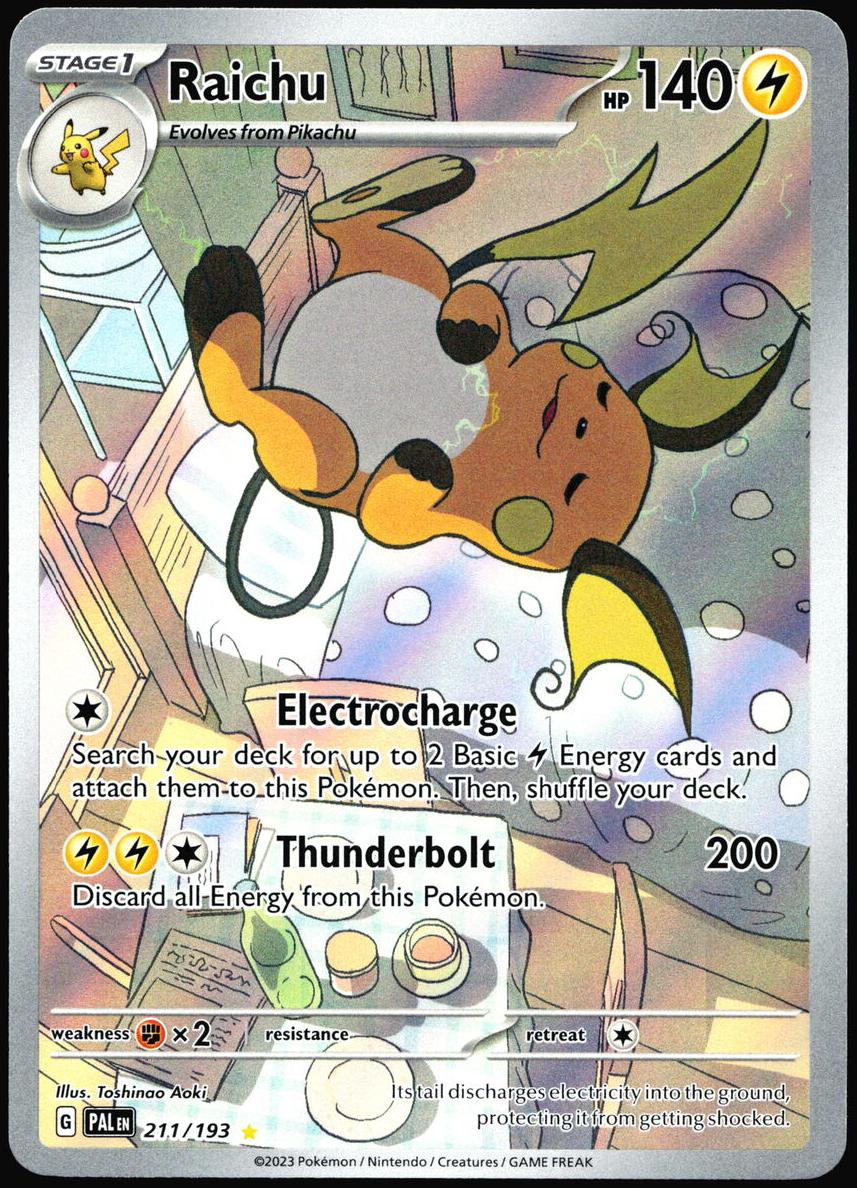2023 Pokemon Scarlet & Violet Paldea Evolved Raichu #211 PSA 9