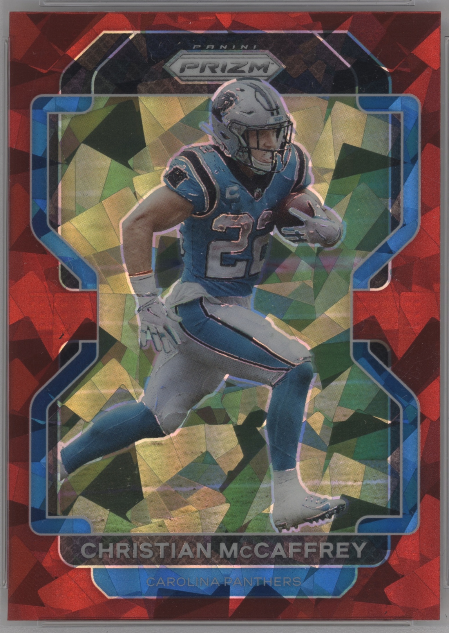 2021 Panini Prizm Football Red Ice Christian McCaffrey #315