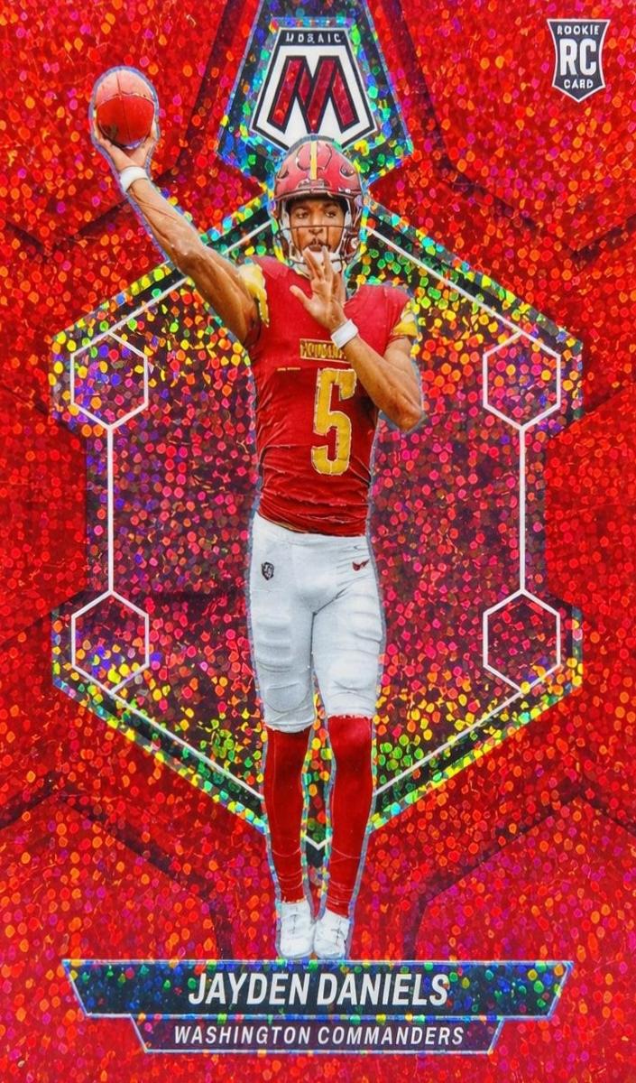 2024 Panini Mosaic Football Red Sparkle Jayden Daniels #302 PSA 9
