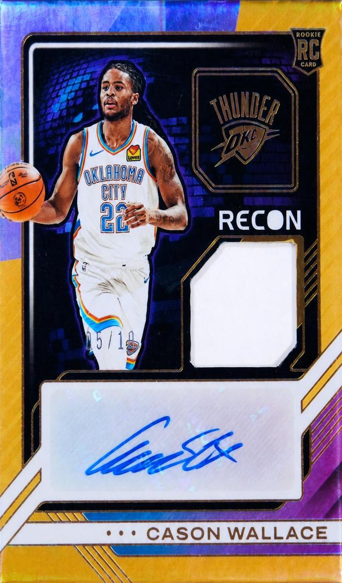 2023 Panini Recon Basketball Gold Cason Wallace #RJA-WAL