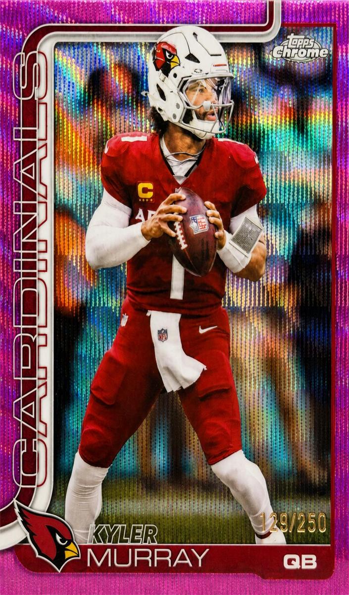 2025 Topps Chrome Football Pink Refractor Kyler Murray #5 PSA 8
