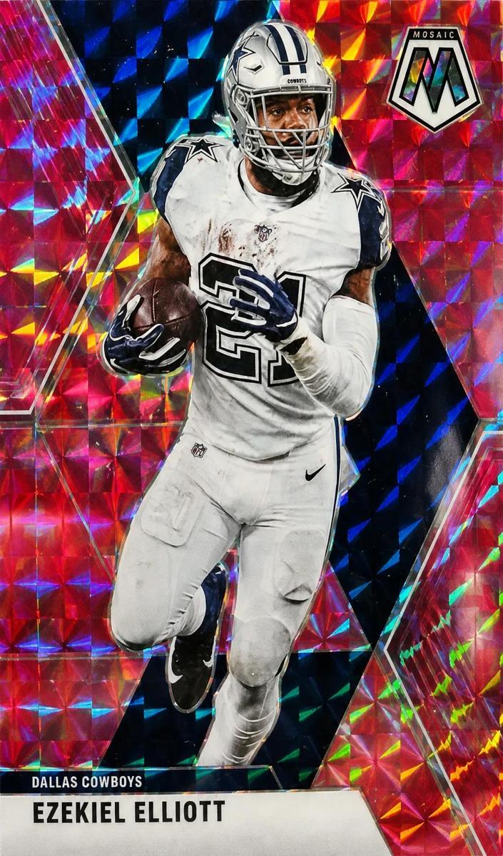 2020 Panini Mosaic Football Camo Pink Ezekiel Elliott #60 PSA 9