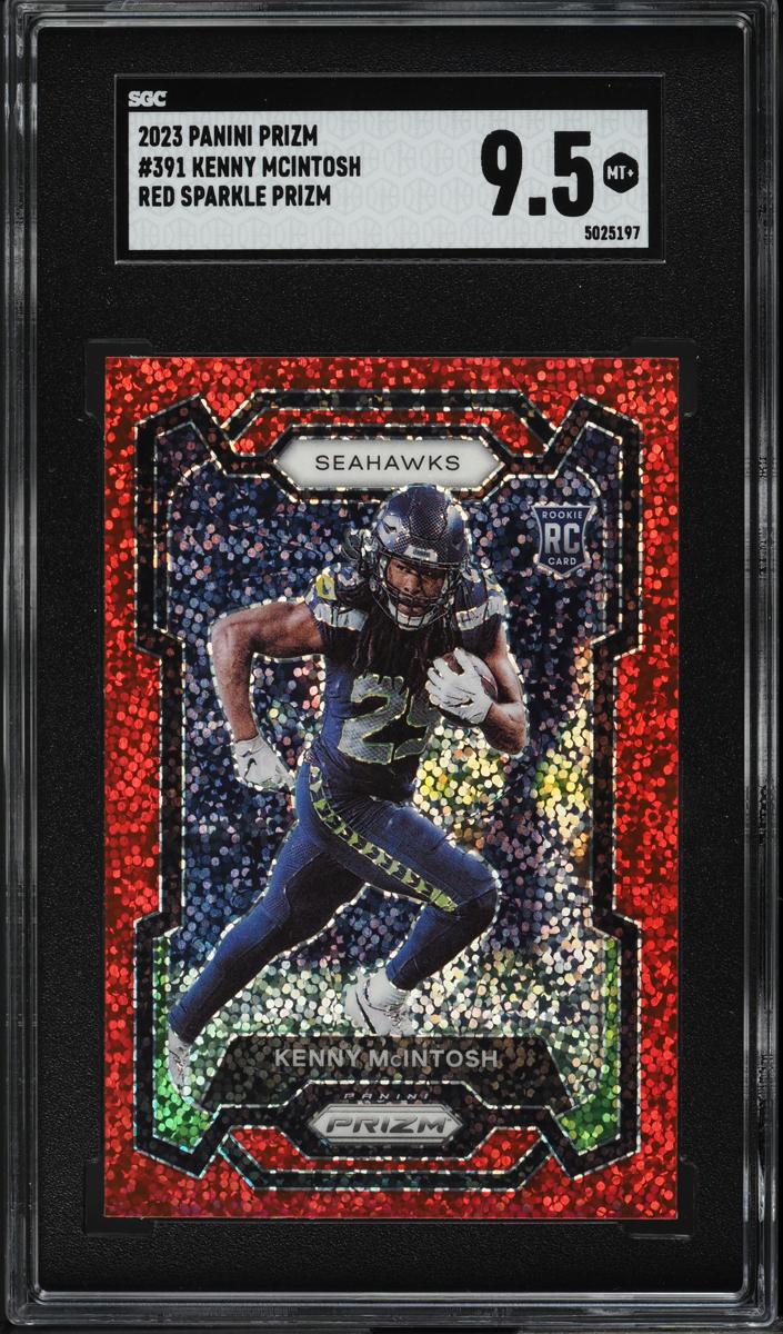 2023 Panini Prizm Football Red Sparkle Kenny McIntosh #391