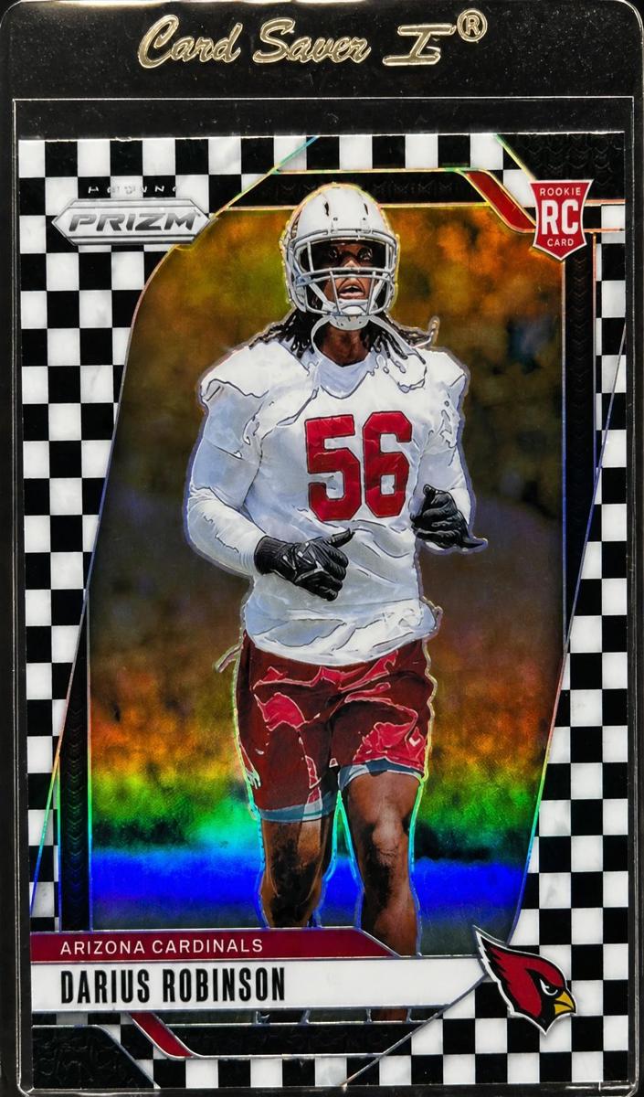 2024 Panini Prizm Football Black and White Checker Darius Robinson #325
