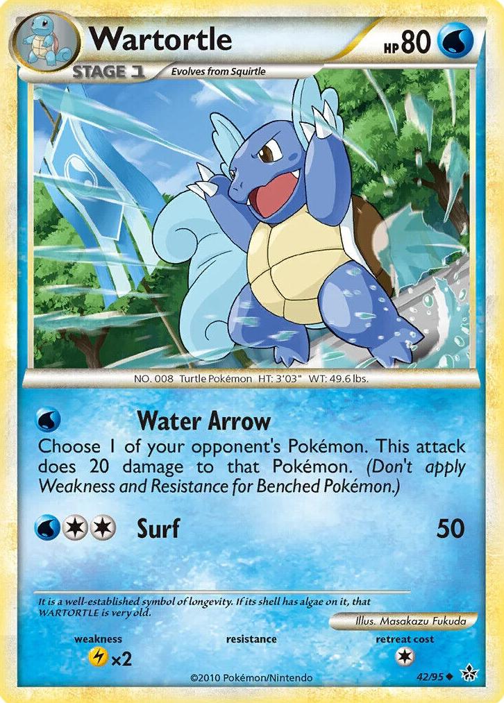 2010 Pokemon HeartGold & SoulSilver Unleashed Wartortle #42