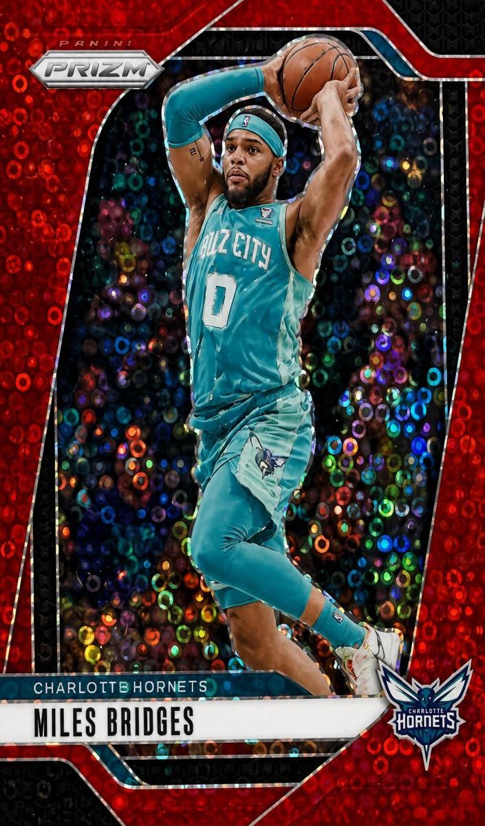 2024 Panini Prizm Basketball Fast Break Red Miles Bridges #43