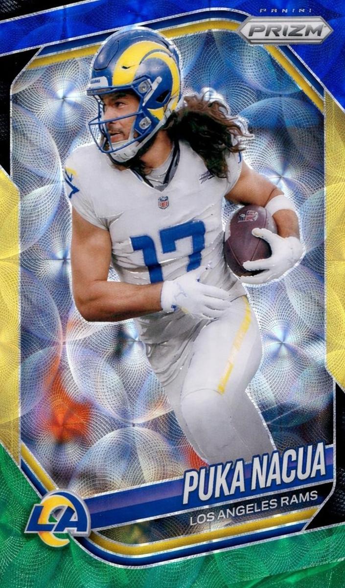 2025 Panini Prizm Football Choice Blue Yellow and Green Puka Nacua #205