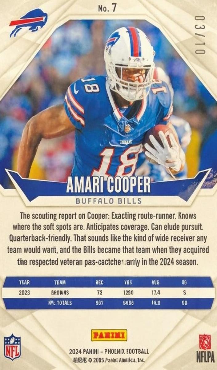 2024 Panini Phoenix Football Gold Amari Cooper #7