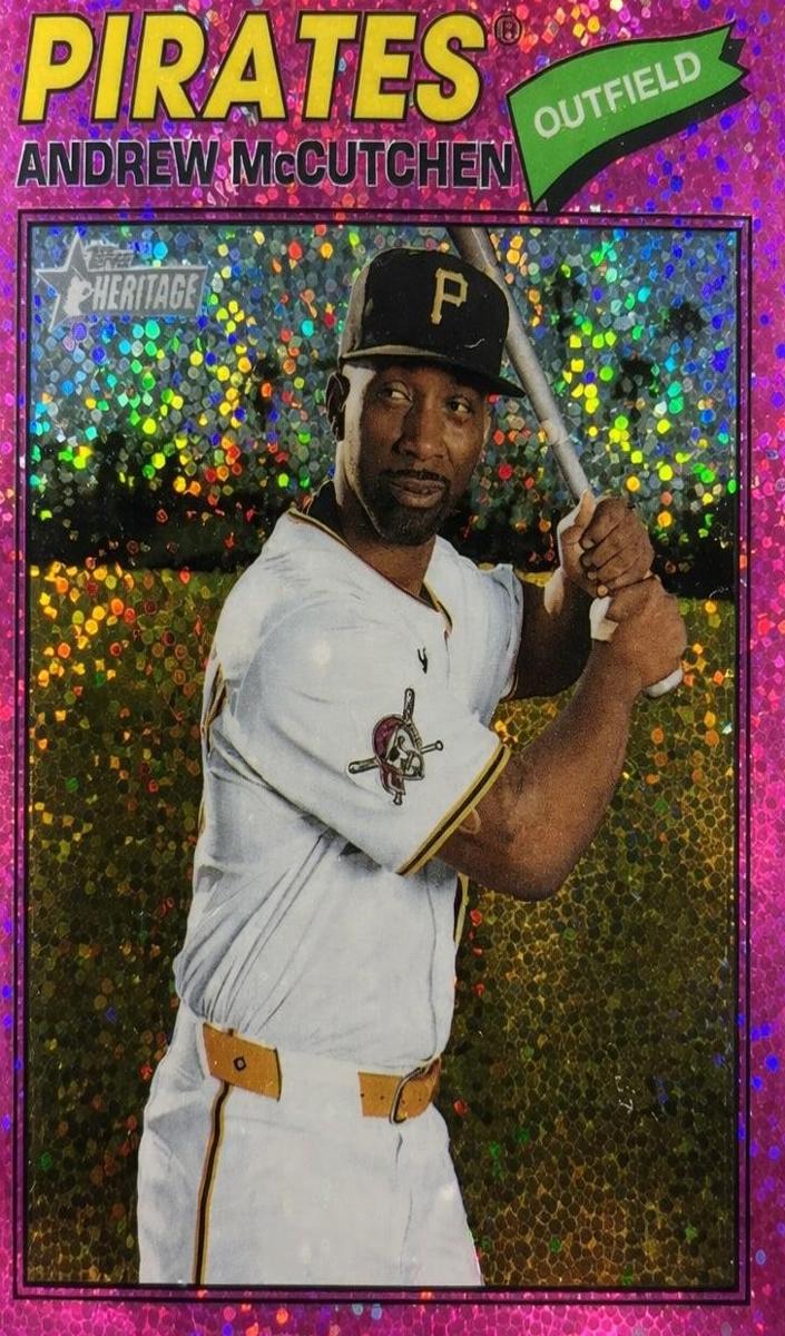 2026 Topps Heritage Baseball Pink Sparkle Refractor Andrew McCutchen #270