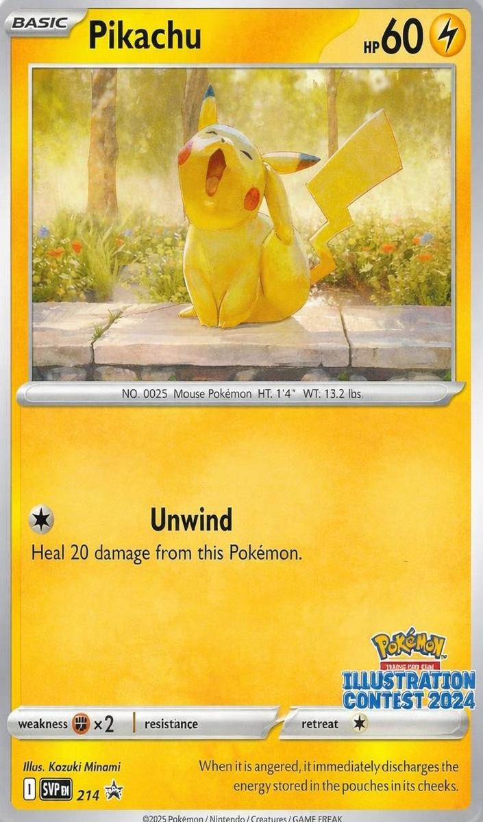 2025 Pokemon Scarlet & Violet Black Star Promos Pikachu #214 PSA 9