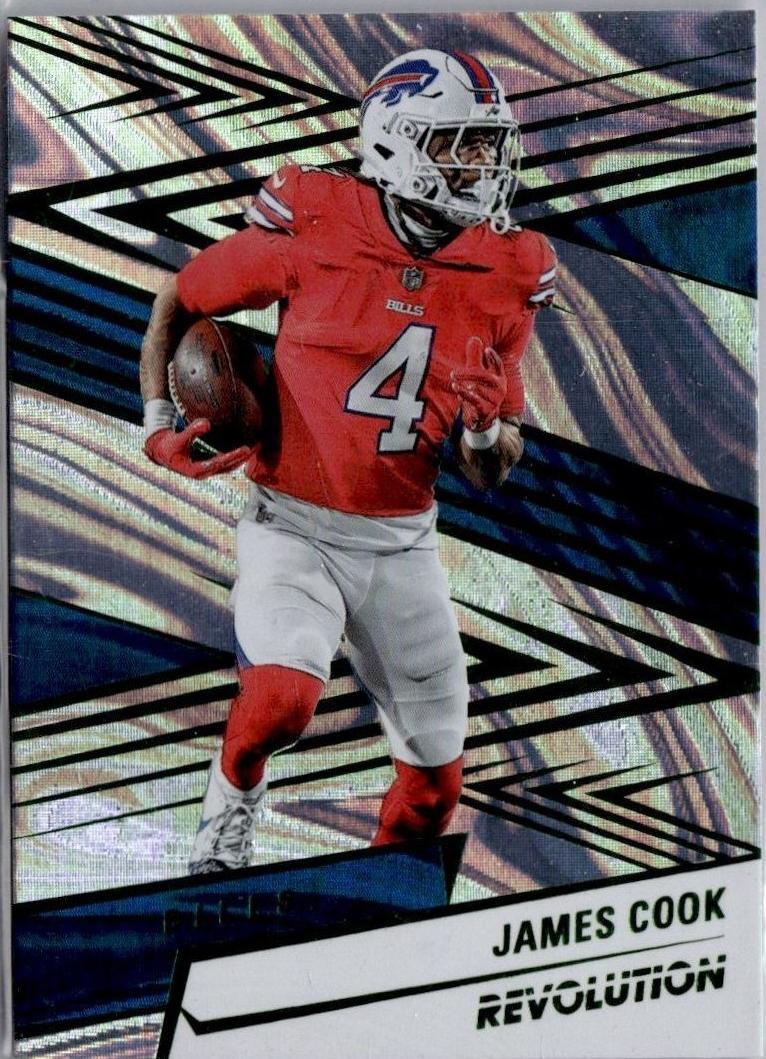 2025 Panini Revolution Football Green Swirl James Cook #112