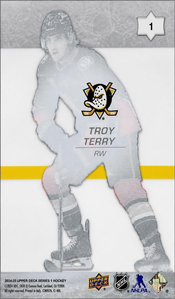 2024 Upper Deck Hockey Clear Cut Troy Terry #1