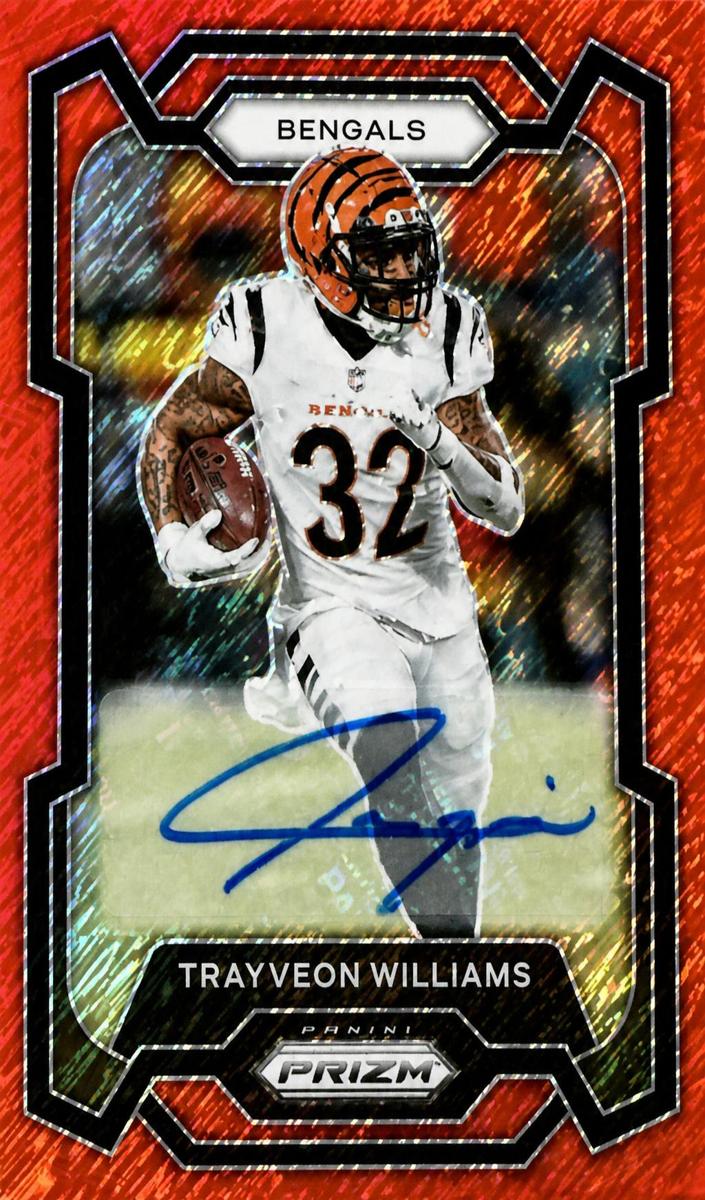 2023 Panini Prizm Football Red Shimmer Trayveon Williams #59