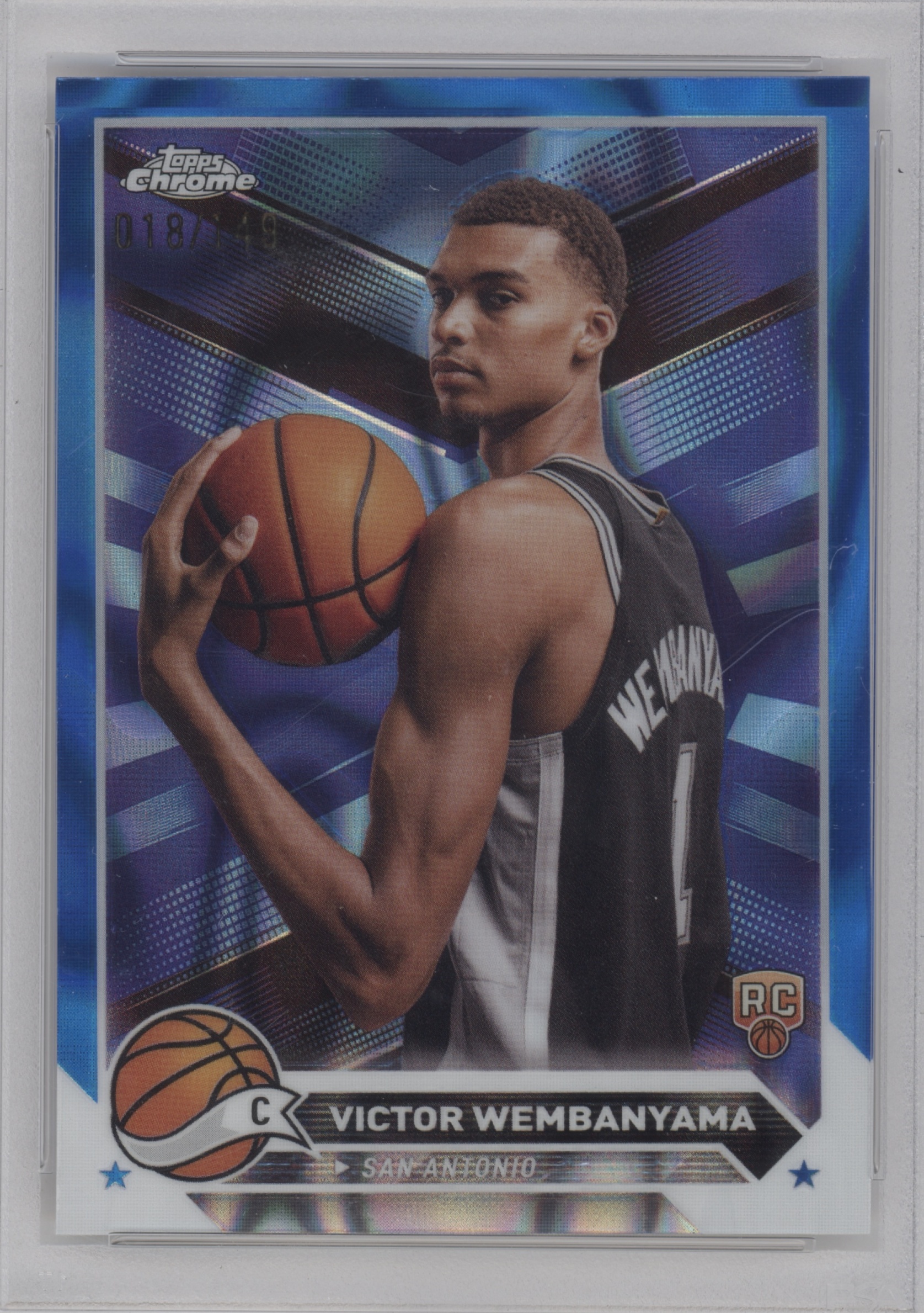 2023 Topps Chrome Basketball Blue Lava Refractor Victor Wembanyama #1