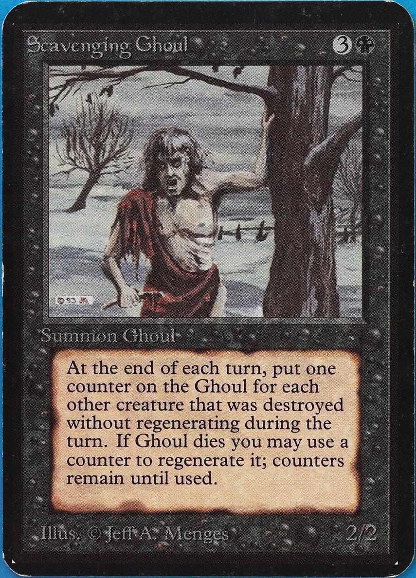1993 Magic The Gathering Alpha Scavenging Ghoul #NNO