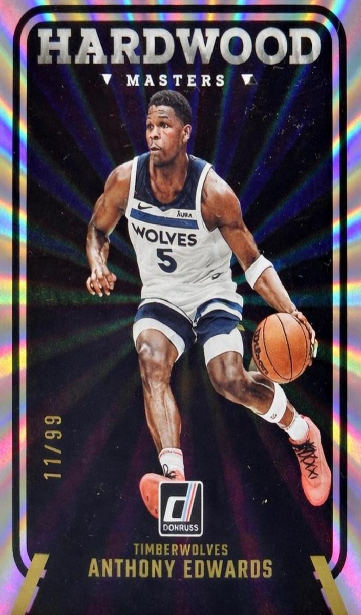 2024 Panini Donruss Basketball Holo Laser Anthony Edwards #5 PSA 9