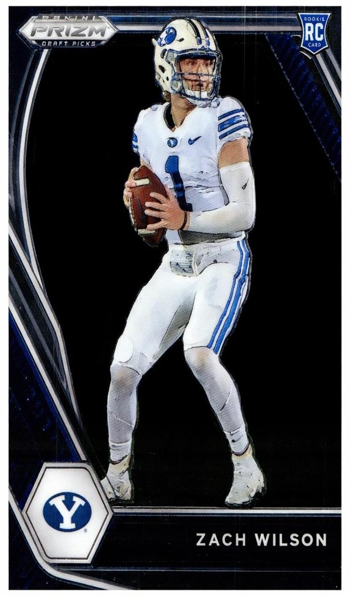 2021 Panini Prizm Draft Picks Football Zach Wilson #105 PSA 9
