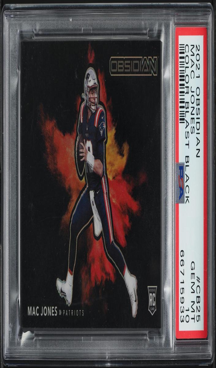 2021 Panini Obsidian Football Mac Jones #CB-25 PSA 9