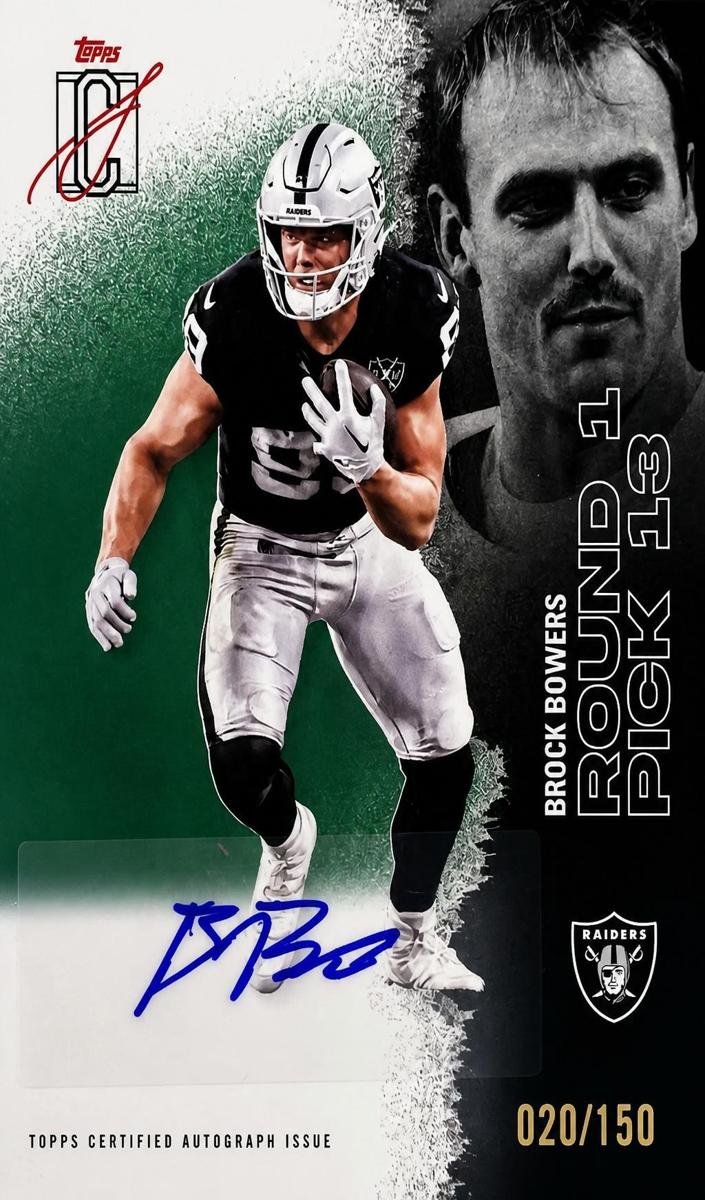 2025 Topps Signature Class Football Green Brock Bowers #34