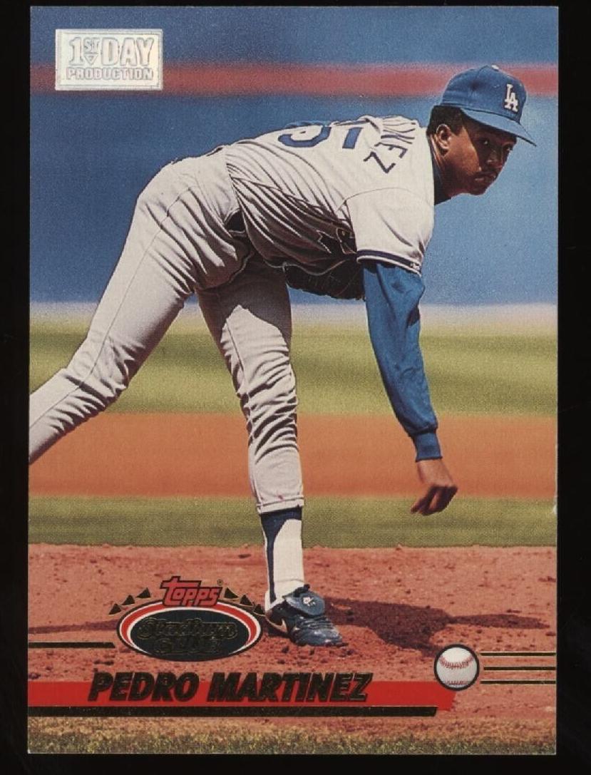 1993 Topps Stadium Club Baseball 1st Day Production Pedro Martinez #365