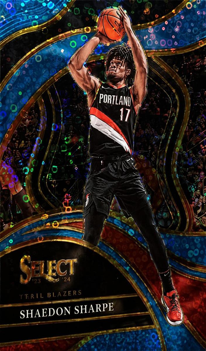 2023 Panini Select Basketball Light Blue Disco Shaedon Sharpe #215 PSA 10