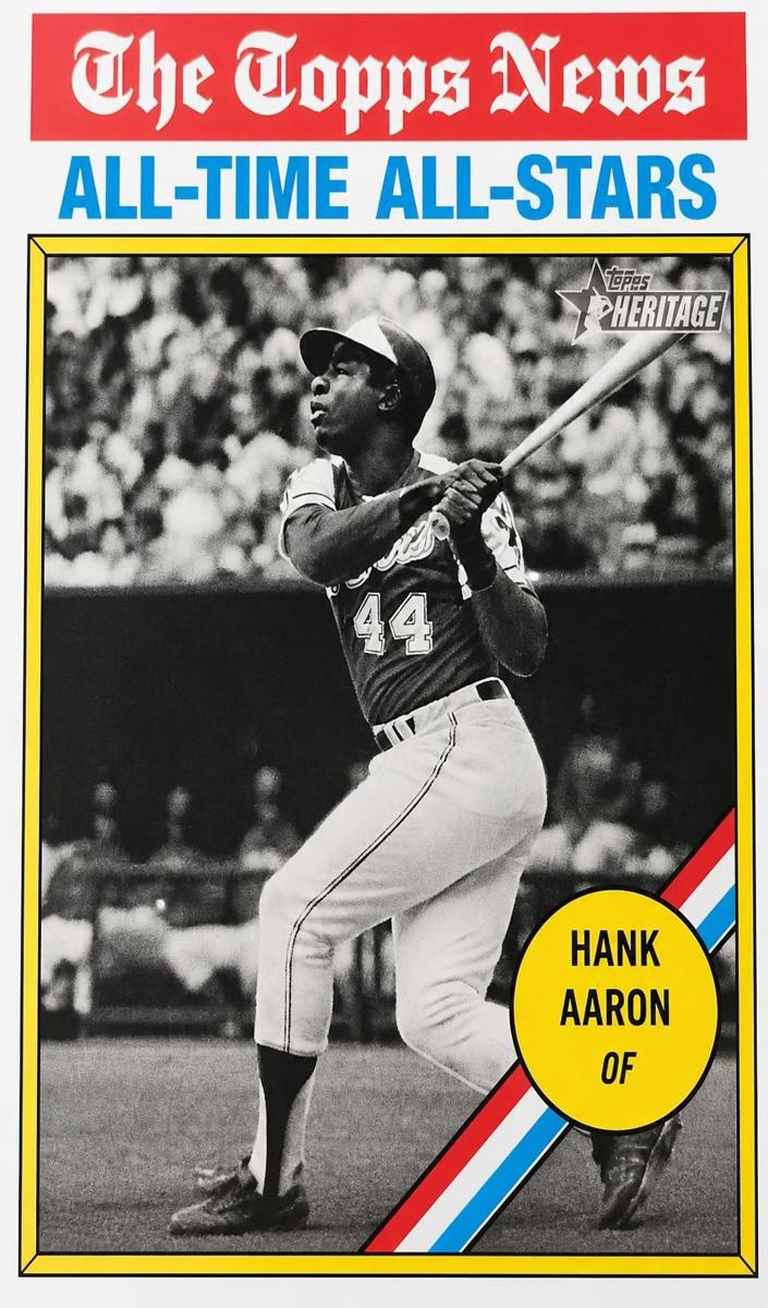 2025 Topps Heritage Baseball Hank Aaron #346 PSA 9