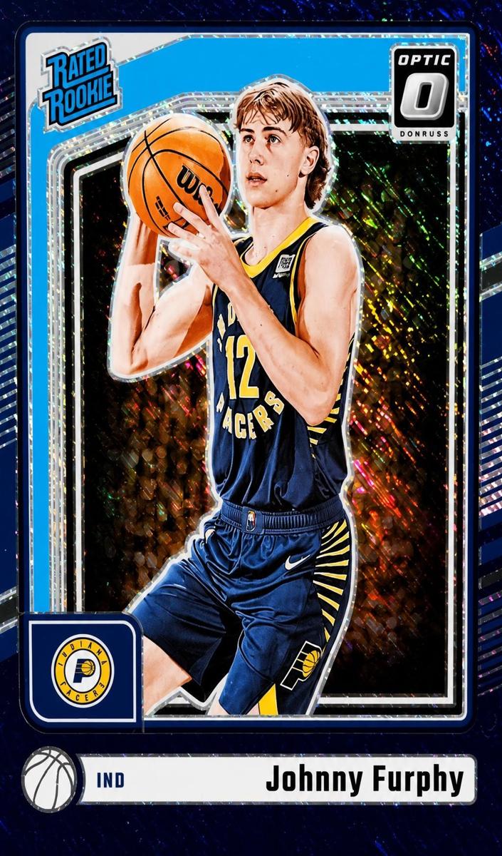 2024 Donruss Optic Basketball Purple Shimmer Johnny Furphy #261