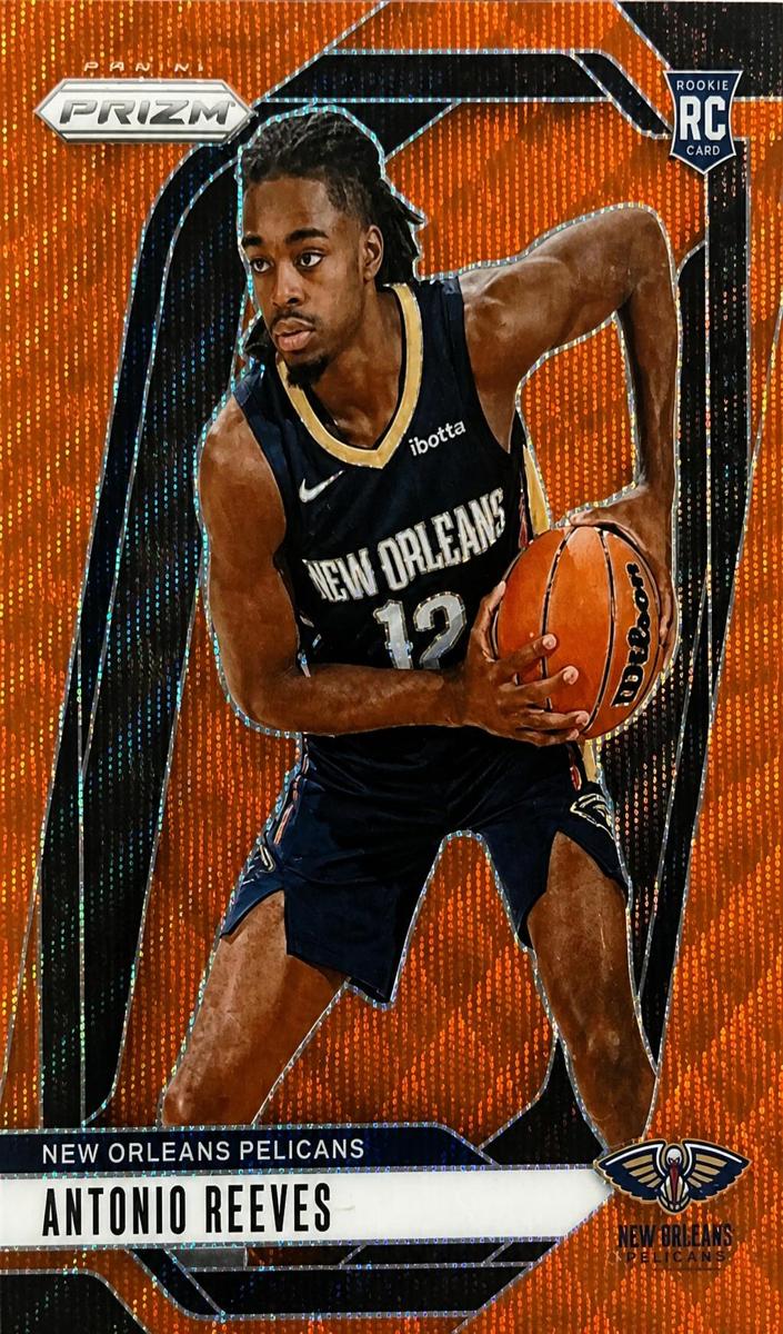 2024 Panini Prizm Basketball Orange Wave Antonio Reeves #253 PSA 9