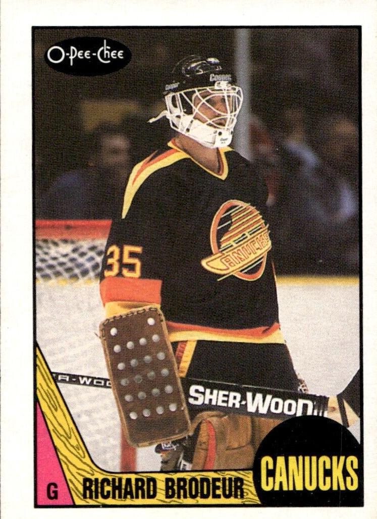 1987 O-Pee-Chee Hockey Richard Brodeur #257 PSA 8.5