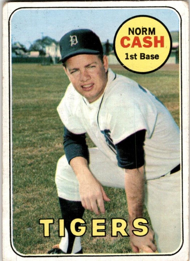 1969 Topps Baseball Norm Cash #80 PSA 8.5