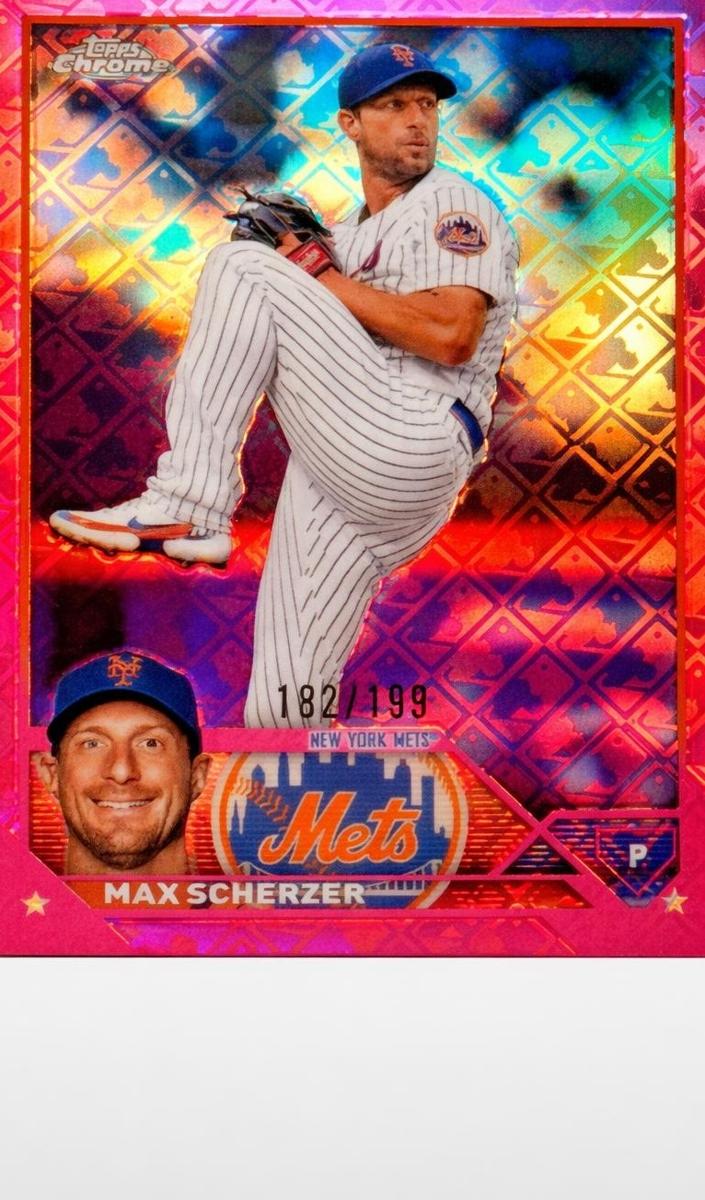 2023 Topps Chrome Logofractor Baseball Pink Max Scherzer #148