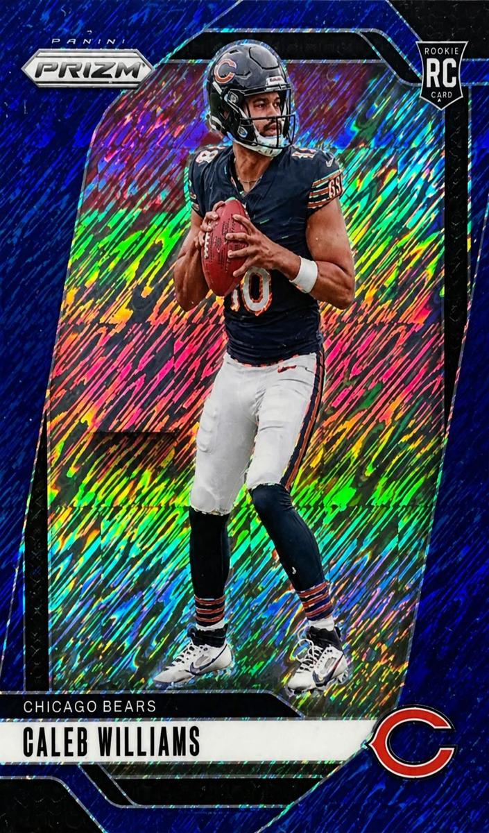 2024 Panini Prizm Football Blue Shimmer Caleb Williams #301 PSA 9
