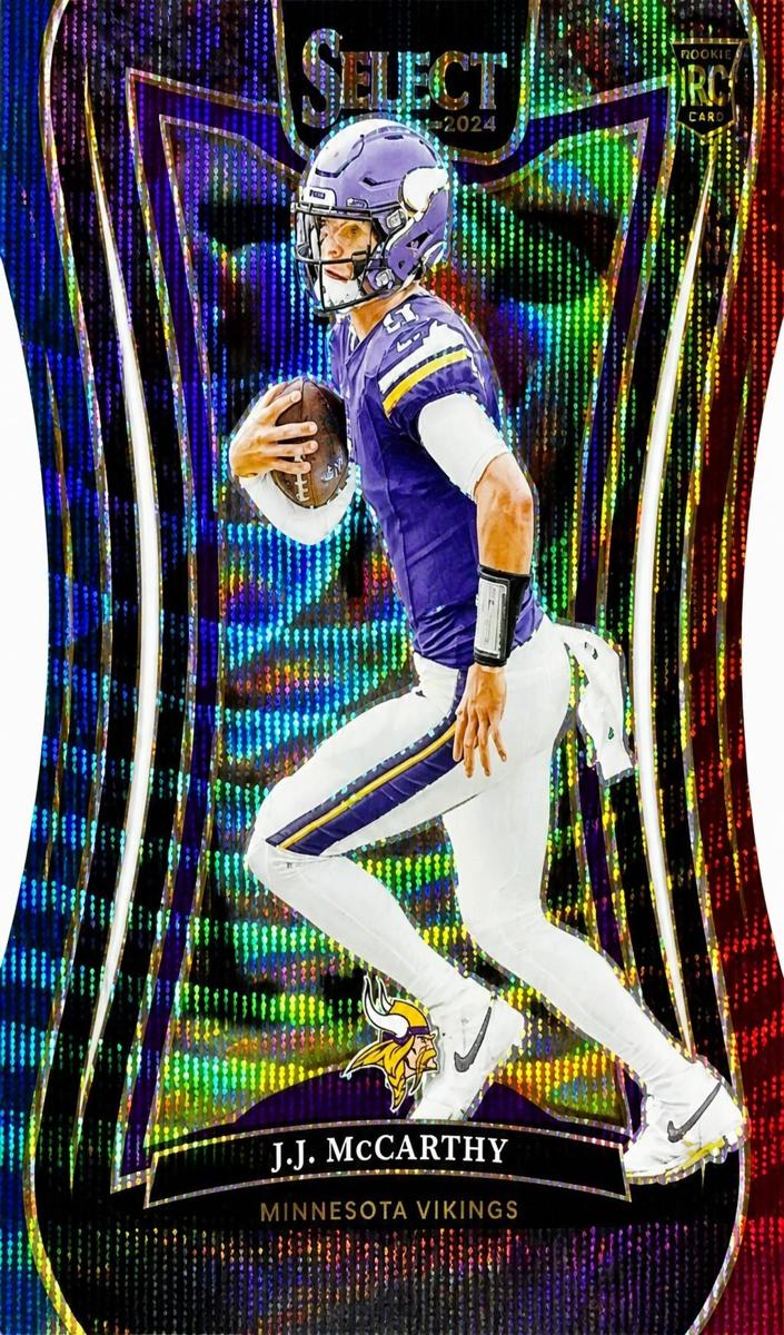 2024 Panini Select Football Tri-Color J.J. McCarthy #342 PSA 9