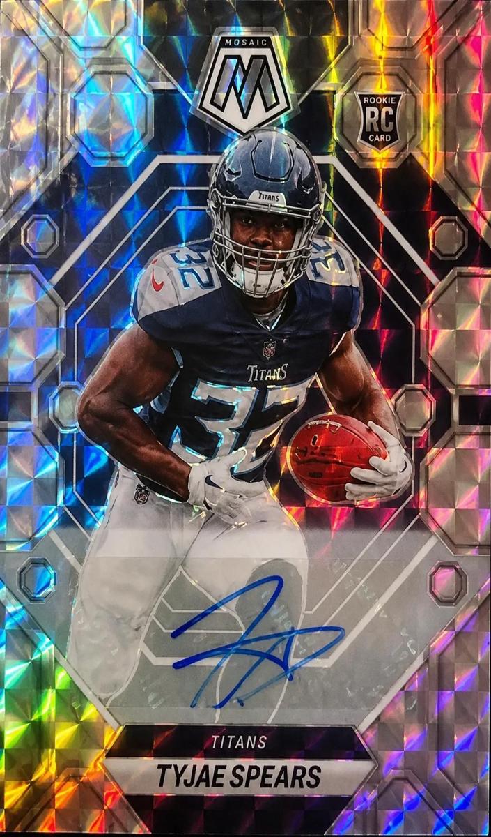 2023 Panini Mosaic Football Mosaic Tyjae Spears #369 PSA 9