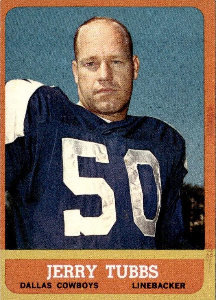 1963 Topps Football Jerry Tubbs #80 PSA 8