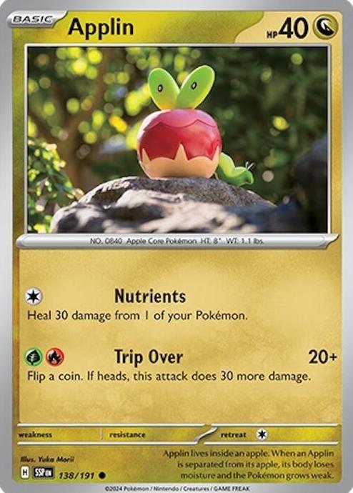 2024 Pokemon Scarlet & Violet Surging Sparks Applin #138