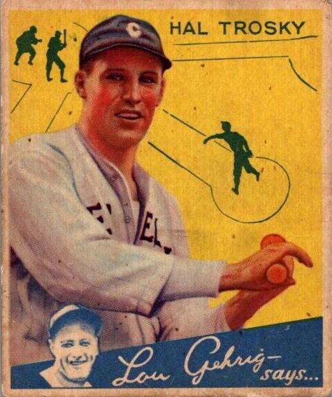 1934 R320 Goudey Baseball Hal Trosky #76 PSA 4.5